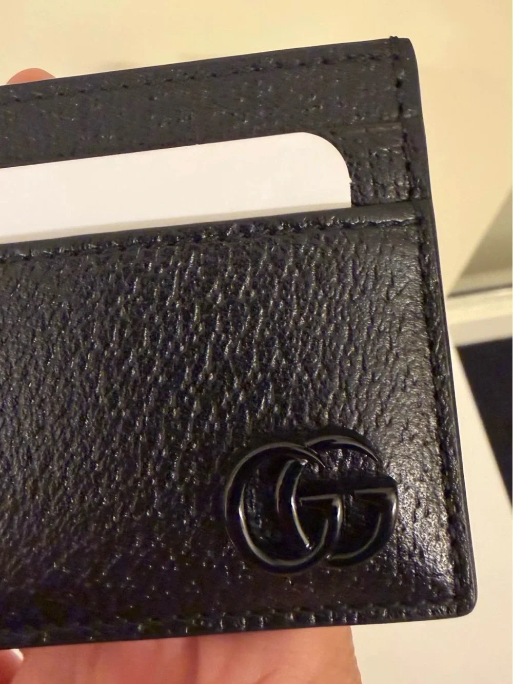NWT Gucci Marmont Black Leather Card Case